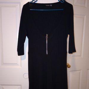 3/4 sleeve black dress